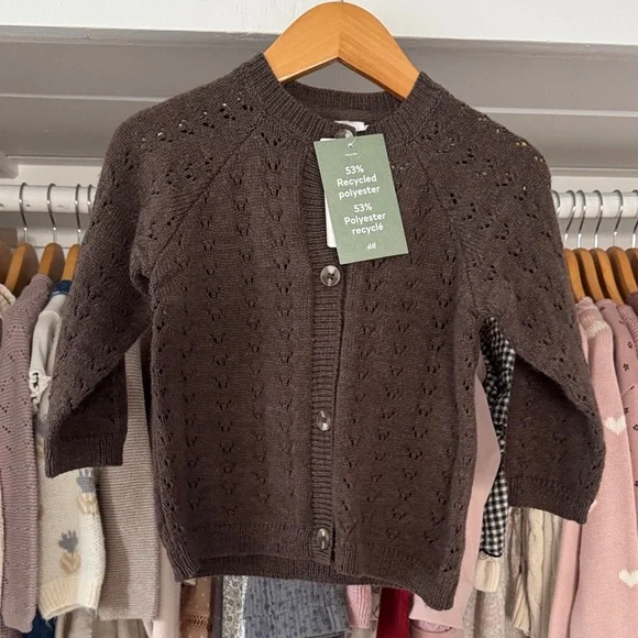 NWT Pointelle Knit Cardigan - Picture 5 of 9